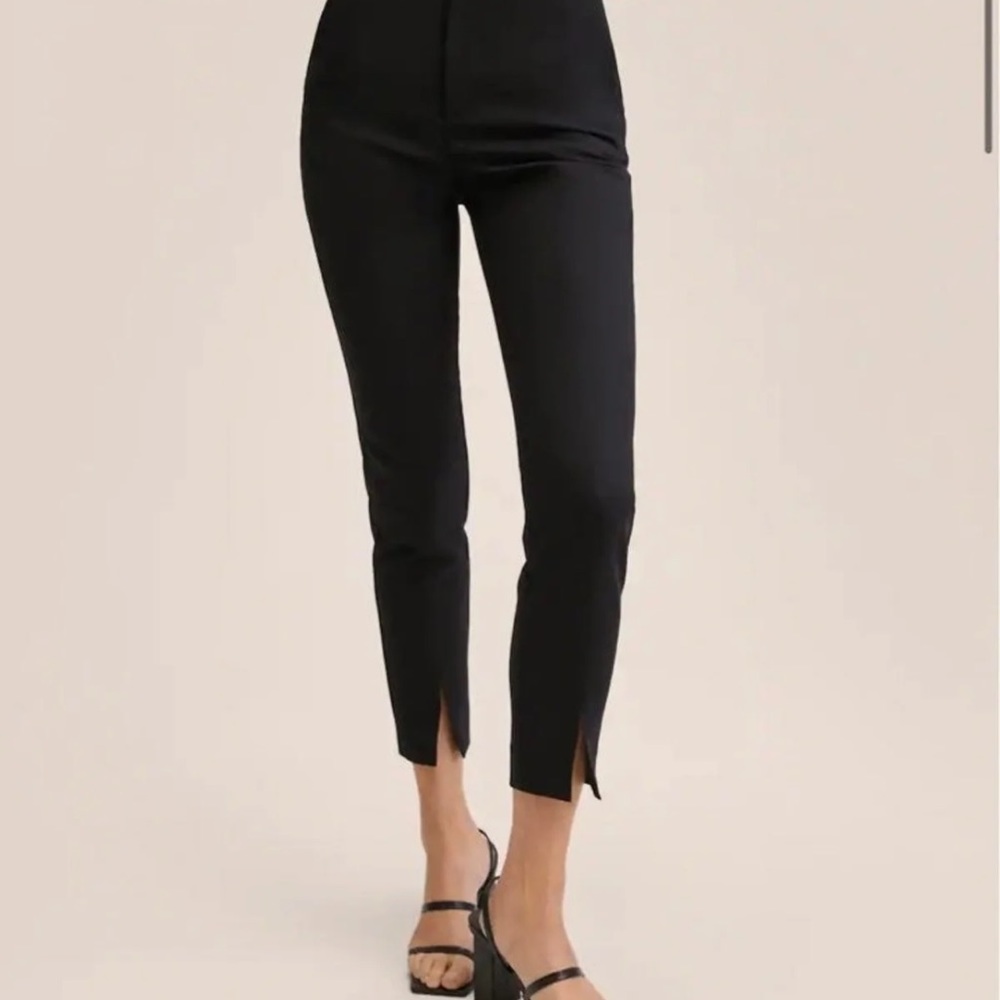 MANGO Black Trouser Pants